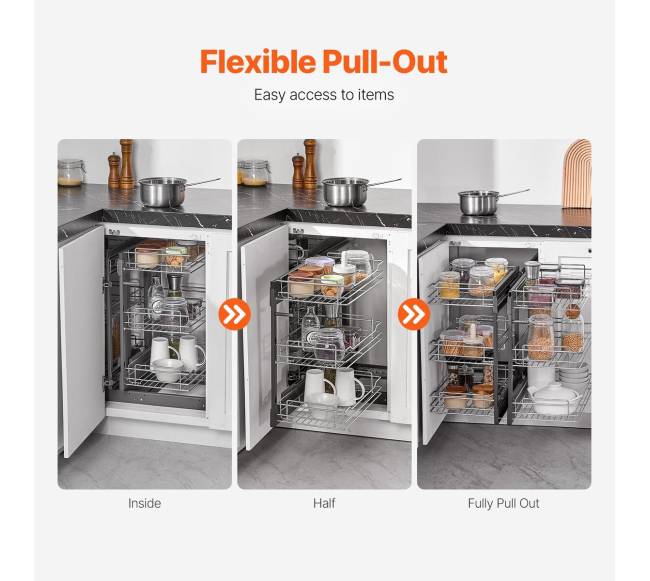 Virtuvės spintelių kampinė ištraukiama lentyna3