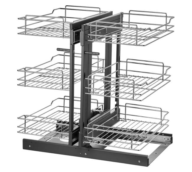 Virtuvės spintelių kampinė ištraukiama lentyna8