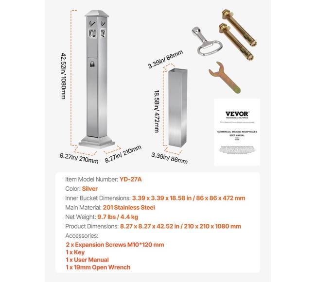 Nerūdijančio plieno cigarečių nuorūkų surinktuvas6