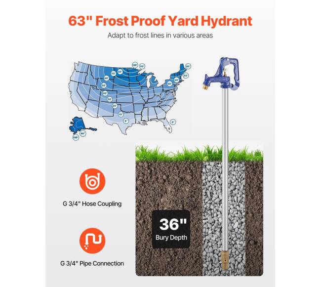 Atsparus šalčiui lauko hidrant 160 cm 91 cm gylio1