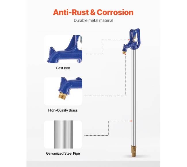 Atsparus šalčiui lauko hidrant 160 cm 91 cm gylio3