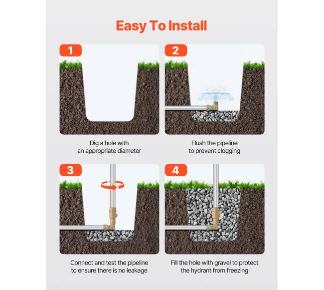 Atsparus šalčiui lauko hidrant 160 cm 91 cm gylio5