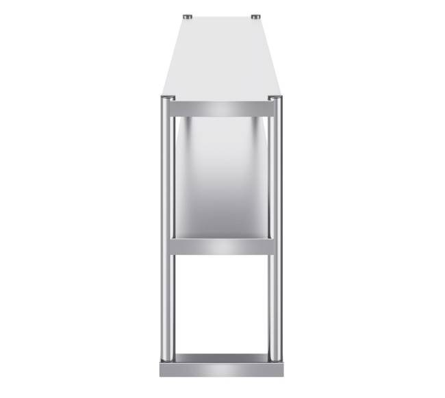 Dviejų aukštų nerūdijančio plieno lentyna stalui10