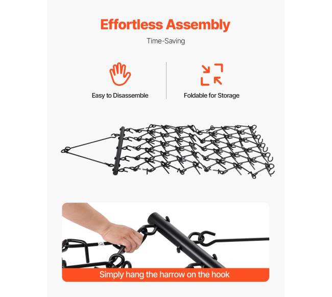 Žemės akėčios 4x4 ft krūvos ATV vejapjovė4