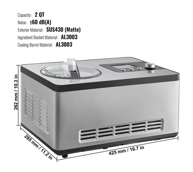 2 litrų automatinė ledų gaminimo mašina6