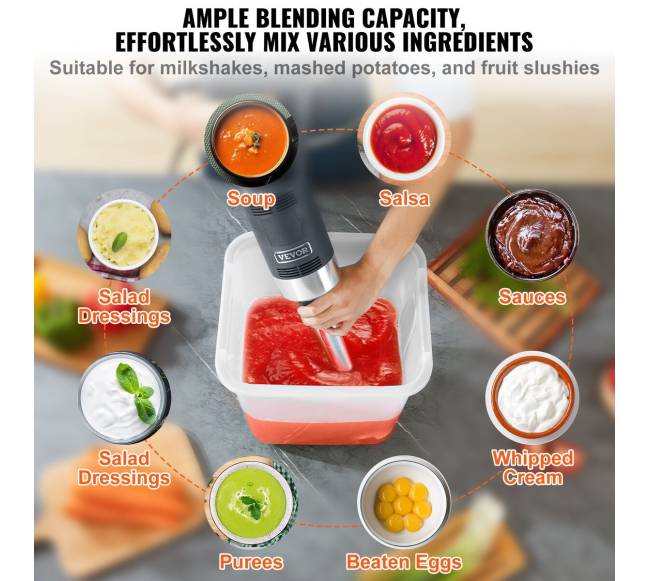 Komercinis rankinis maišytuvas, 750W, kintamo greičio4