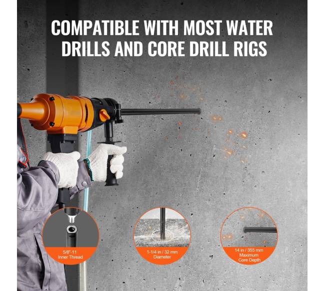 Betono deimantinė grunto grąžtas 32 mm, 355 mm3