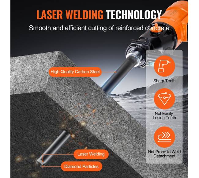 Betono deimantinė grunto grąžtas 32 mm, 355 mm4