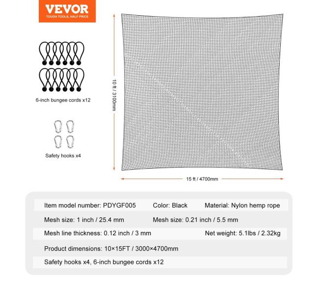 Golfas tinklas 3048 x 4572 mm treniruotėms6