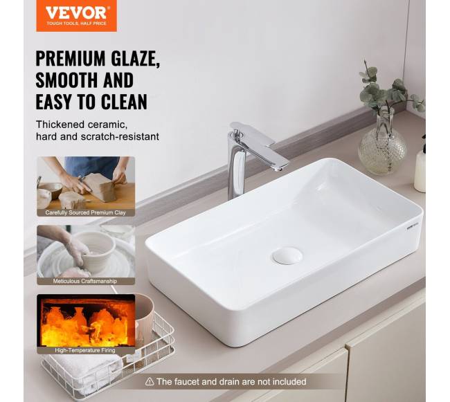 Keramikinė indaplovė vonios stalviršiui 61x35,1 cm1