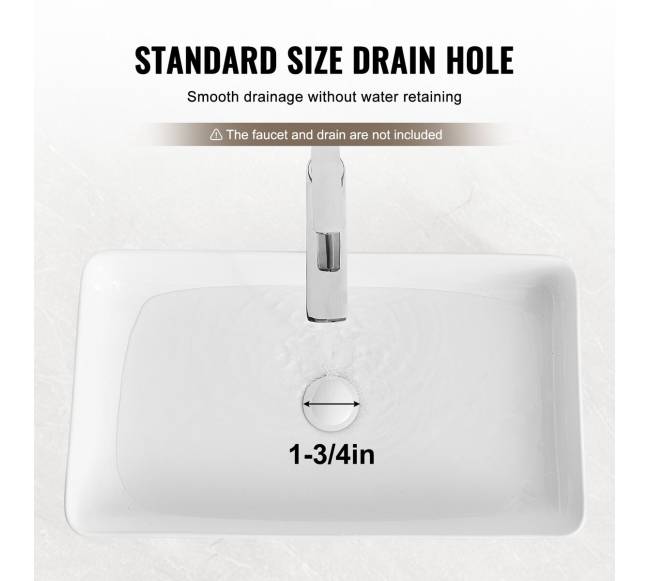 Keramikinė indaplovė vonios stalviršiui 61x35,1 cm2