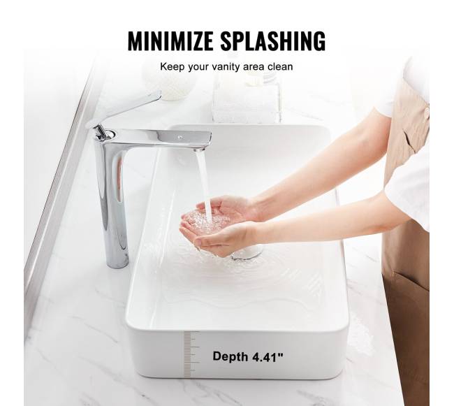 Keramikinė indaplovė vonios stalviršiui 61x35,1 cm3