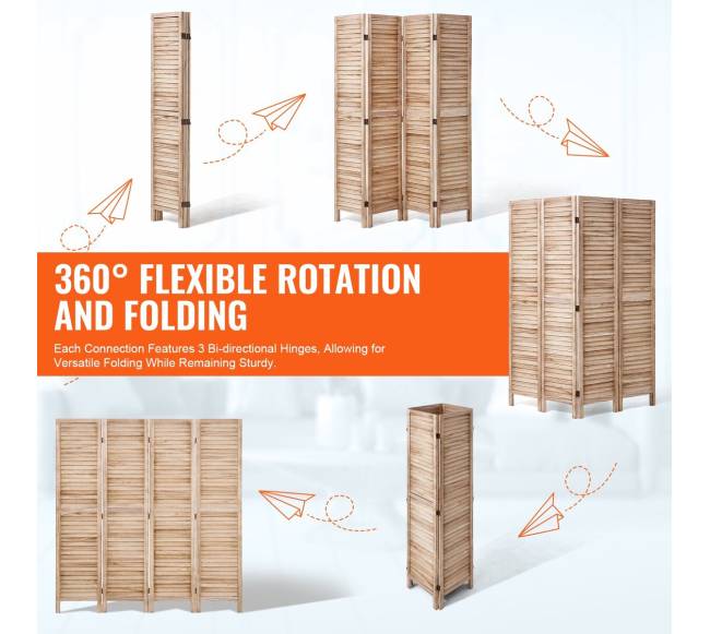 Medinė keturių dalių kambario pertvara2