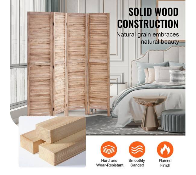 Medinė keturių dalių kambario pertvara3