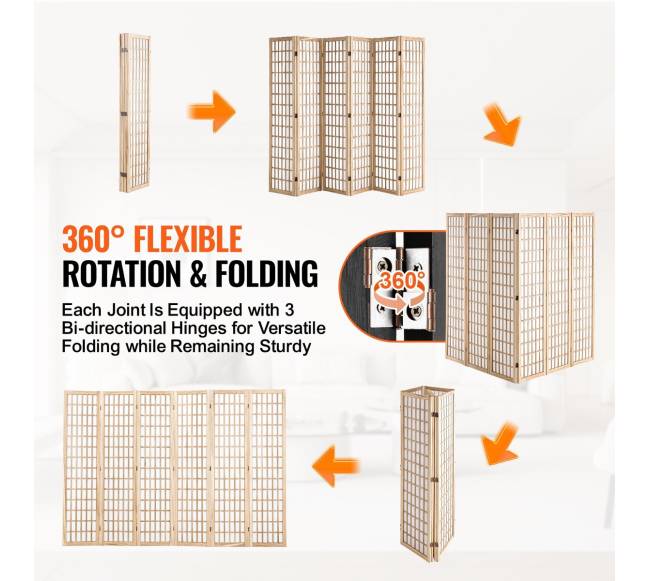 Japoniška kambario pertvara 6 panelių2