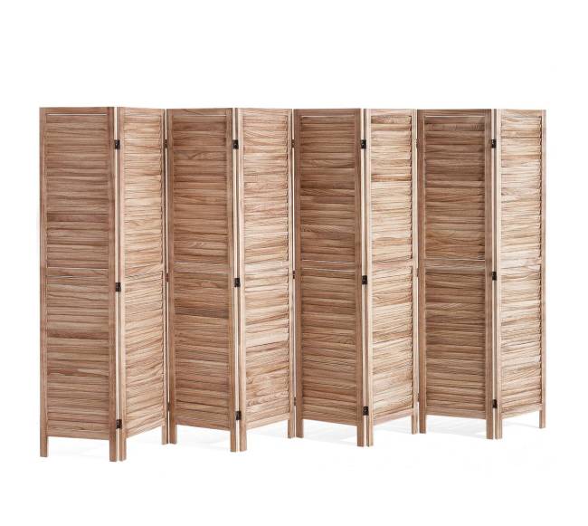 Medinė kambario pertvara su 8 panelėmis0