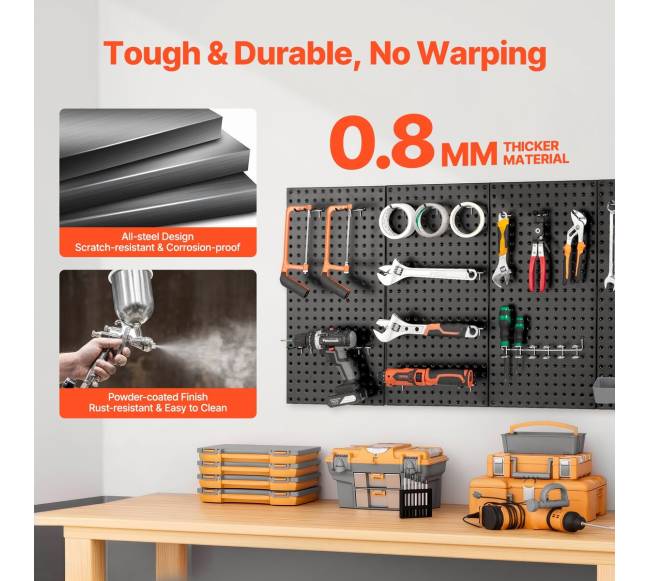 Metalinės skylių plokštės garažui 4 vnt.2