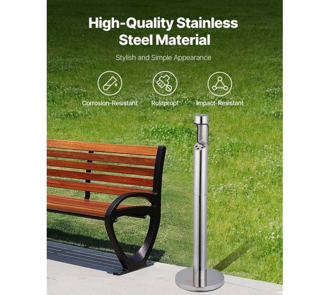 Nerūdijančio plieno cigarečių nuorūkų talpykla1