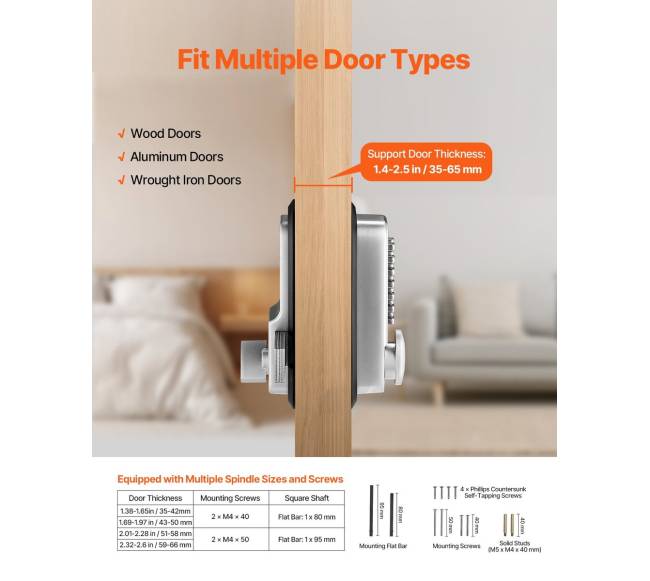 Mechaninė raktinė durų spyna su 14 mygtukų2