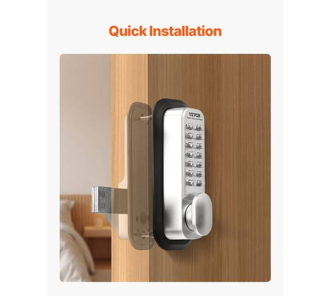 Mechaninė raktinė durų spyna su 14 mygtukų4