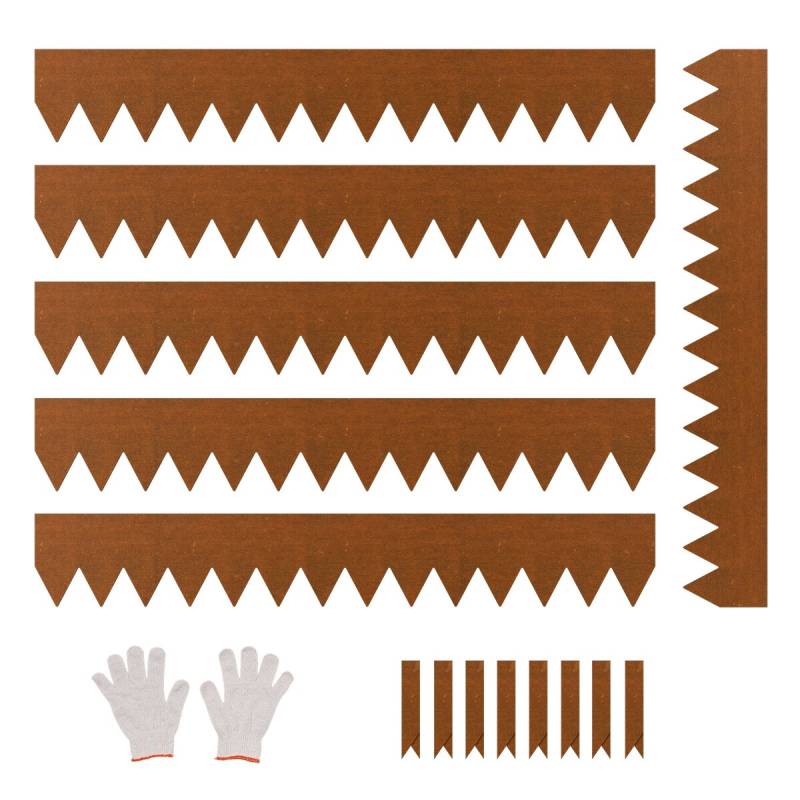 Plieninės kraštų juostos sodui 6 vnt 1 metras0