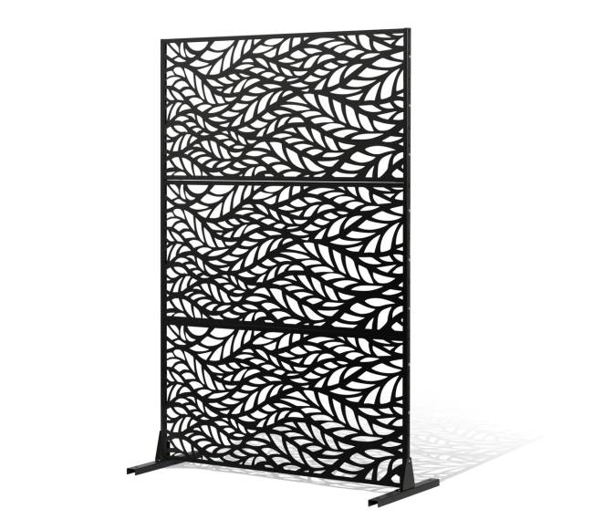 Metalo privatumui skirtas ekranas 120 x 183 cm juodas0