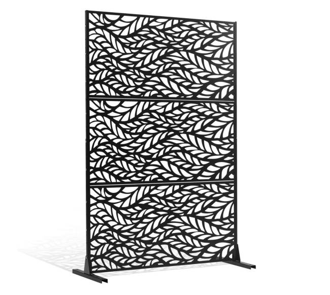 Metalo privatumui skirtas ekranas 120 x 183 cm juodas9