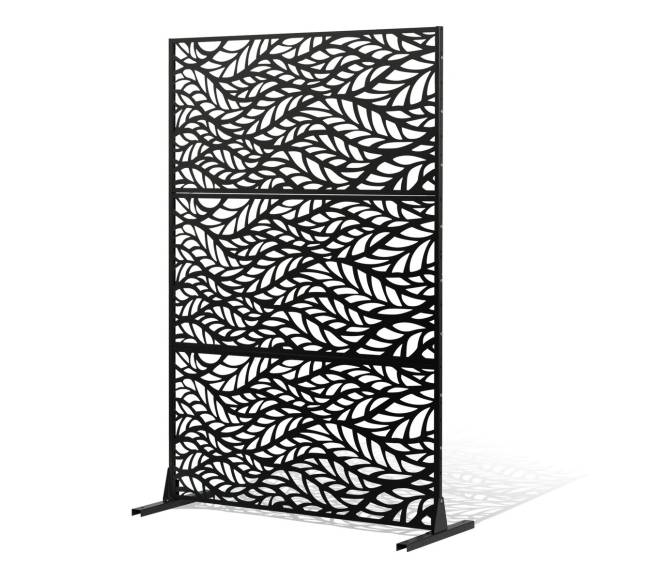 Metalo privatumui skirtas ekranas 120 x 183 cm juodas10