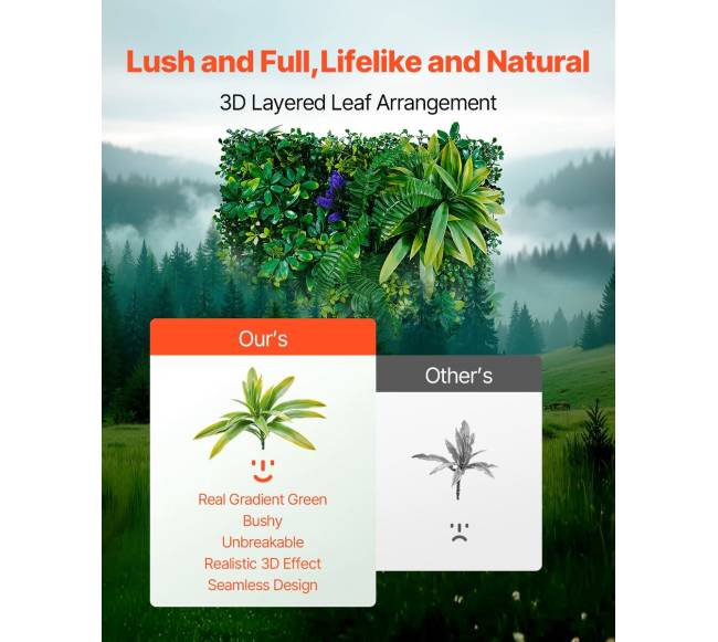 Dirbtinės žolės sienų plokštės 8 vnt1