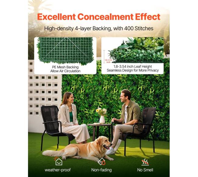 Dirbtinės žolės sienų plokštės 8 vnt2