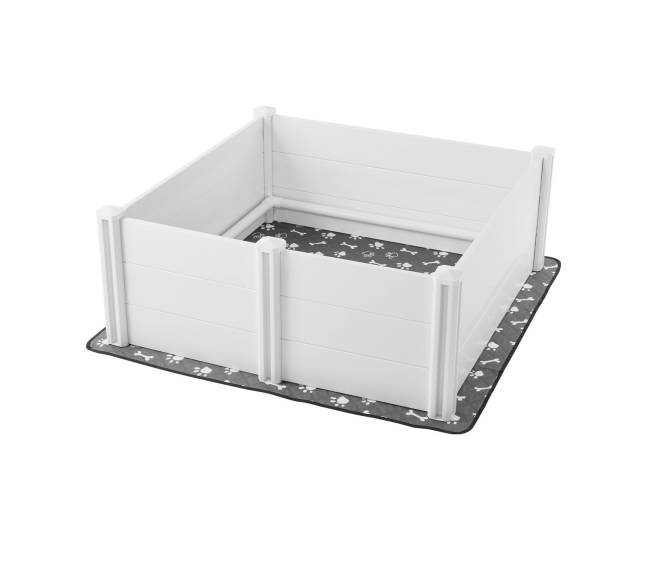 Šuniukų boksas su reguliuojamomis durelėmis, 1220x1220x460 mm0