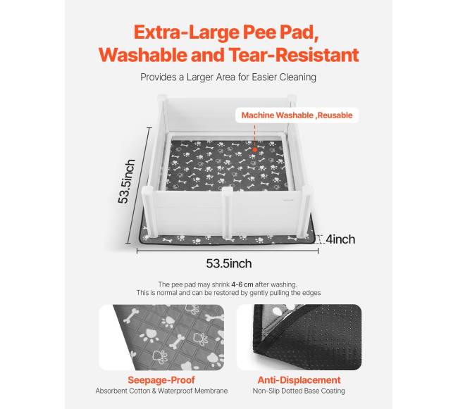 Šuniukų boksas su reguliuojamomis durelėmis, 1220x1220x460 mm4