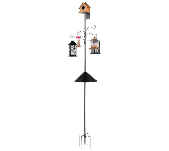 Lauko paukščių lesyklos stovas, 4 kabliai7