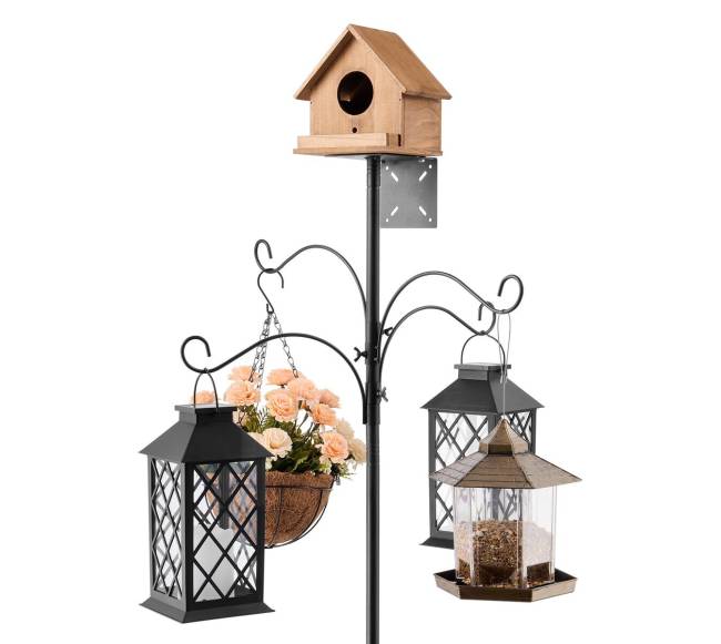 Lauko paukščių lesyklos stovas, 4 kabliai10