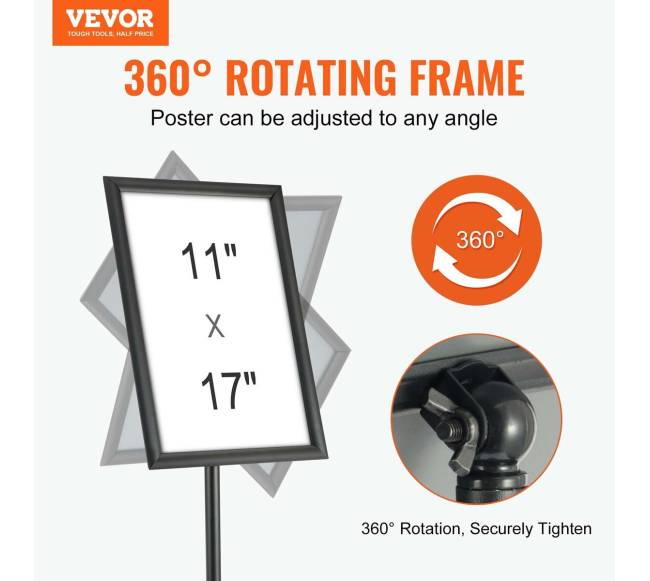 Reguliuojamas stovas plakatams 11x17 juodas1