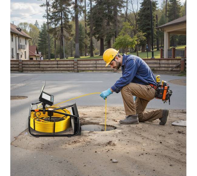 Kanalizacijos kamera su 50 m kabeliu ir 6 LED7