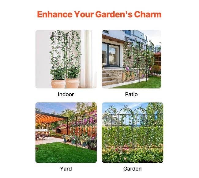 Metalinė sodo atrama vijokliniams augalams 220x51 cm4