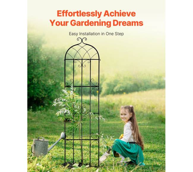 Metalinė sodo atrama vijokliniams augalams 220x51 cm5