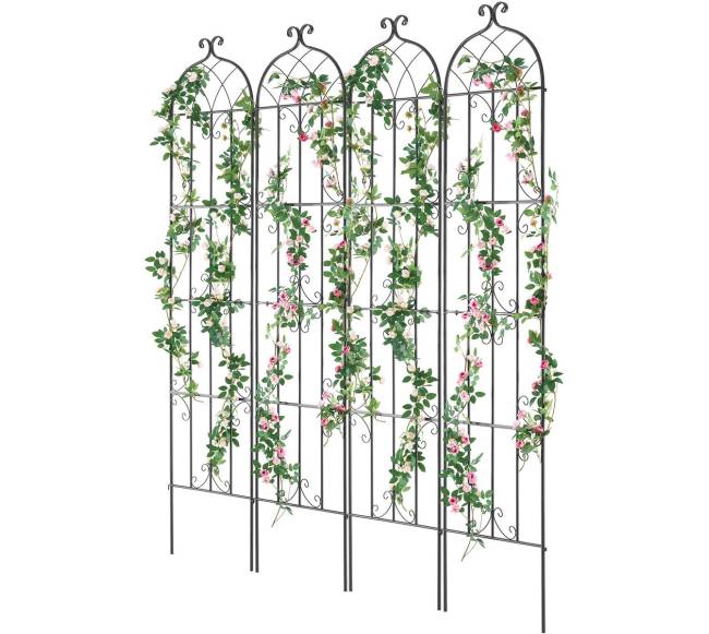 Metalinė sodo atrama vijokliniams augalams 220x51 cm9