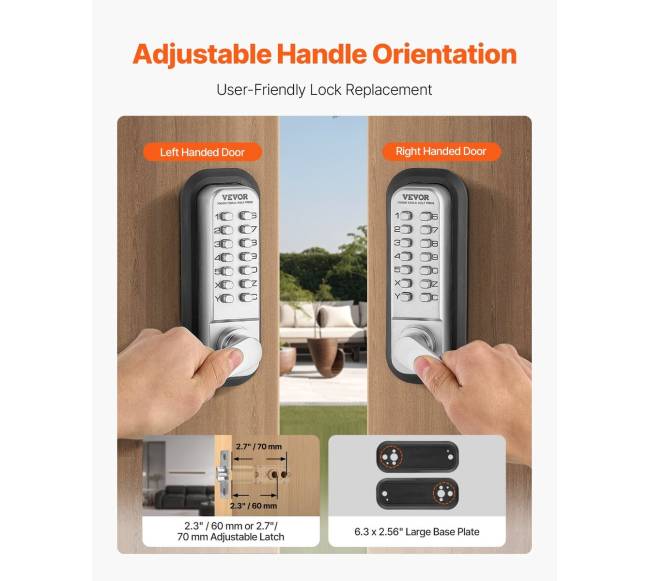 Mechaninė durų spyna be raktų įvedimo3