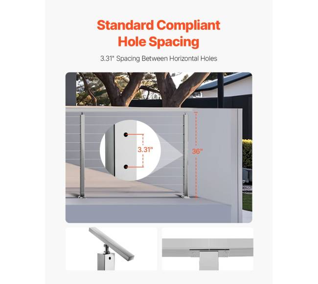 Nerūdijančio plieno turėklų stulpas3