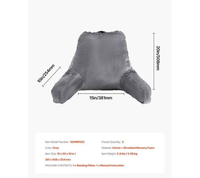 Didžioji pagalvė skaitymui su atminties puta6