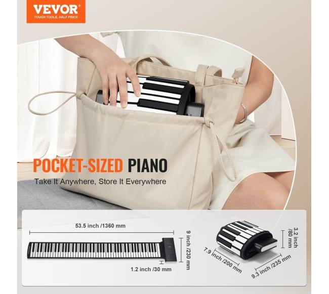 88 klavišų sulankstomas pianinas1