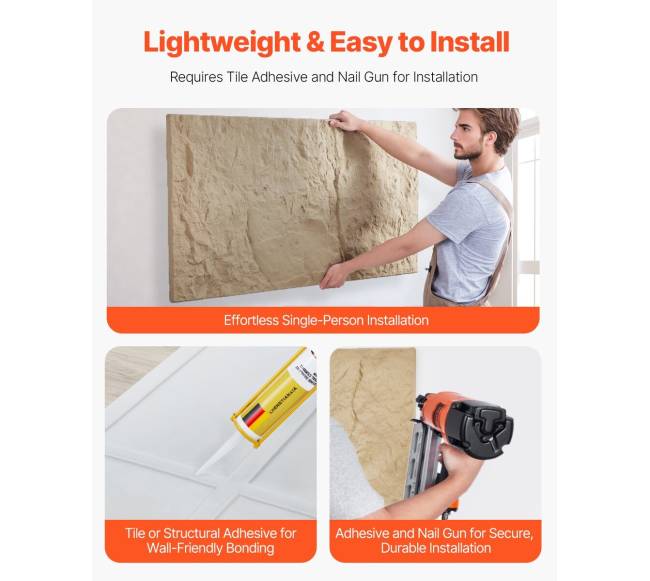 3D sienų plokštės 4 vnt 120x60 cm akmens imitacijos geltonos5