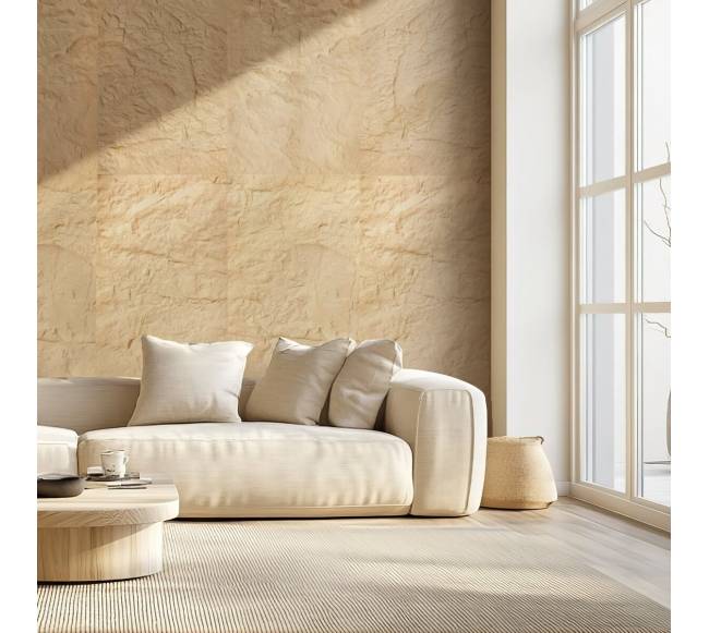 3D sienų plokštės 4 vnt 120x60 cm akmens imitacijos geltonos7