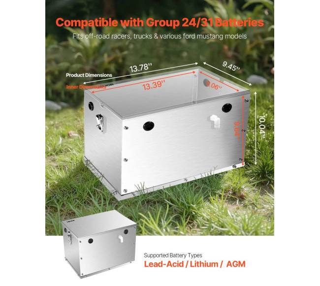 Baterijų dėžė Group 2431 iš aliuminio legiruoto plieno1