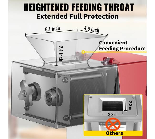 Komercinė mėsos pjaustymo mašina, 250 kgval. 850W4