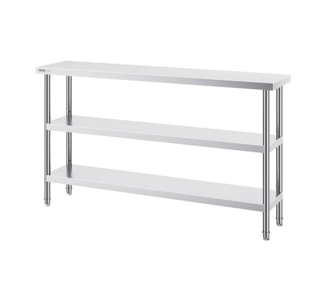 Nerūdijančiojo plieno maisto ruošimo stalas 35x152 cm0