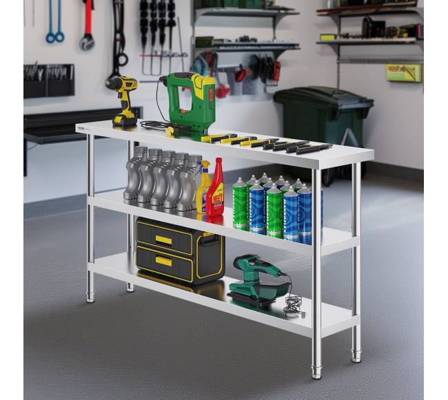 Nerūdijančiojo plieno maisto ruošimo stalas 35x152 cm7