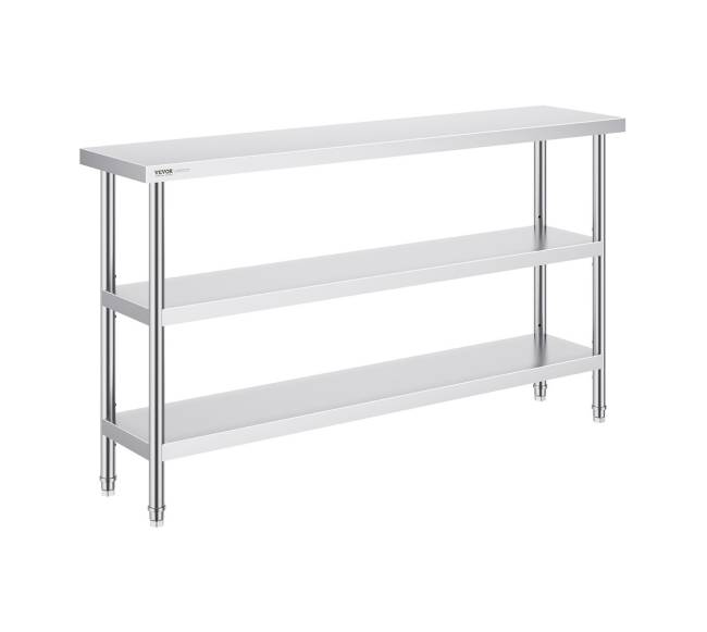 Nerūdijančiojo plieno maisto ruošimo stalas 35x152 cm9